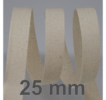 Bavlněná stuha - Cordula 25 mm - smetanová 103 (20 m)