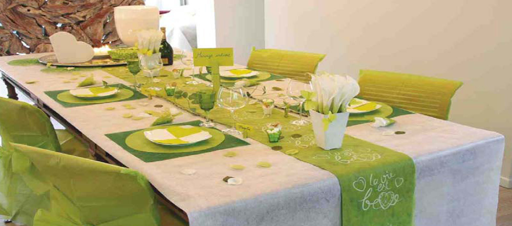 Zelená na svatebním stole
